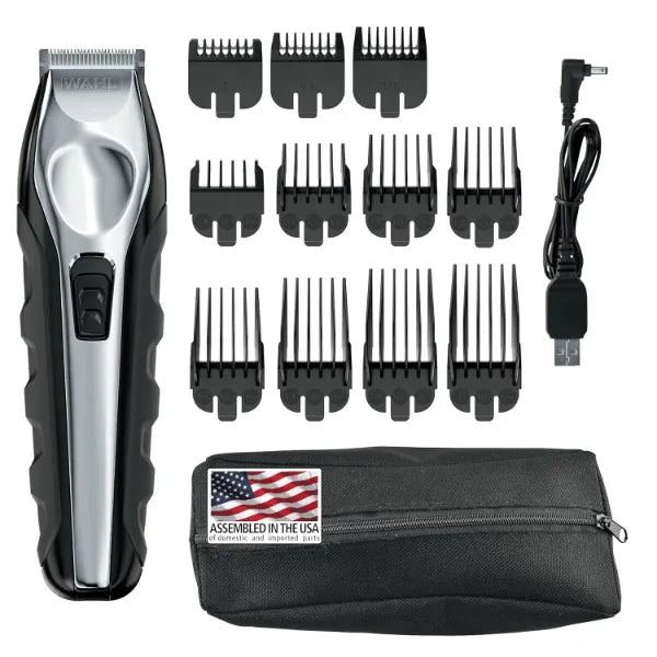 Wahl USA Lithium Ion Total Beard Trimmer for Men with 11 Guide Combs for Easy Trimming, Detailing, & Grooming (Model 9888)