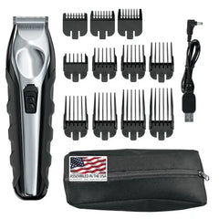 Wahl USA Lithium Ion Total Beard Trimmer for Men with 11 Guide Combs for Easy Trimming, Detailing, & Grooming (Model 9888)