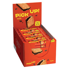 Bahlsen Pick Up Dark - A Delicious Thick Chocolate Bar , Sandwiched Between Two Crisp Biscuits - 28 G, Pack Of 24