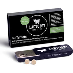 LactoJoy Lactase Pills 14,500 80 Pieces Powerful Lactase Enzymes for Lactose Intolerance I Ultra Pure Lactase for Improved Digestion I No Silicon Dioxide, No Artificial Flavors, No Sucralose