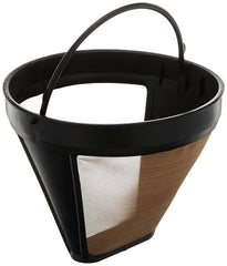 Braun Gold Tone Permanent Coffee Filter, Reusable #4 Cone Shaped, Fits Braun Coffee Makers Series 7 & Series 9, BRSC002
