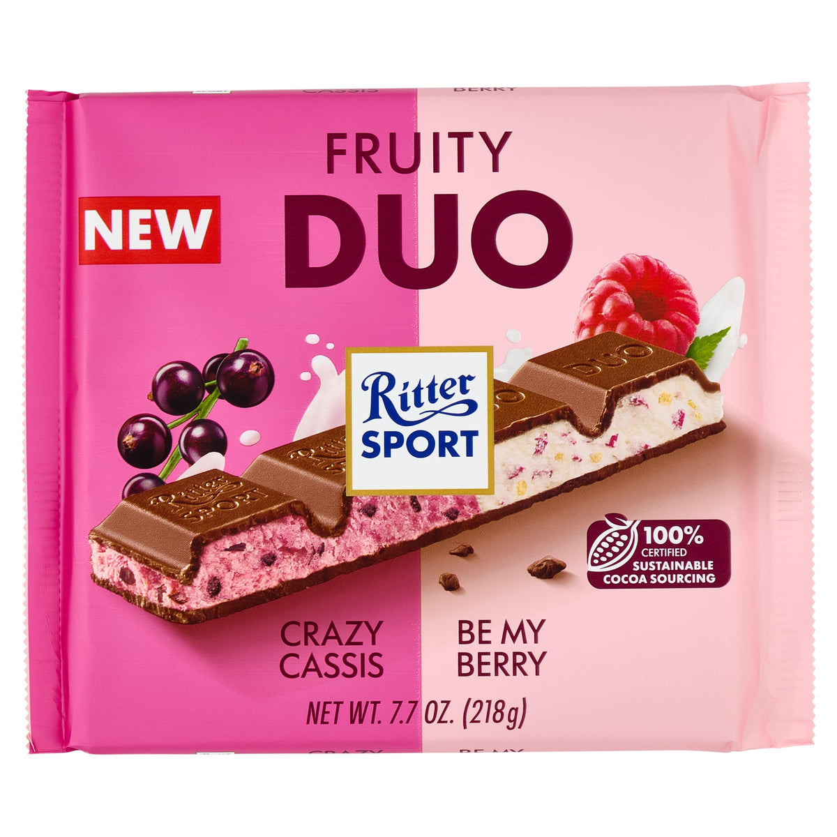 Ritter Sport Fruity Duo Mixed Berries Chocolate - 218g