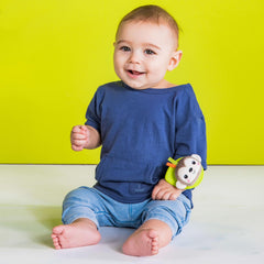 Bright Starts Rattle & Teethe BPA-free Baby Wrist Pals Toy - Monkey & Elephant, Newborn+