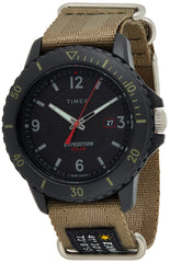 Timex Mens Quartz Watch, Analog Display And Textile Strap