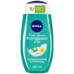 NIVEA Shower Gel Body Wash, Frangipani & Oil Caring Oil Pearls Frangipani Scent, 250ml