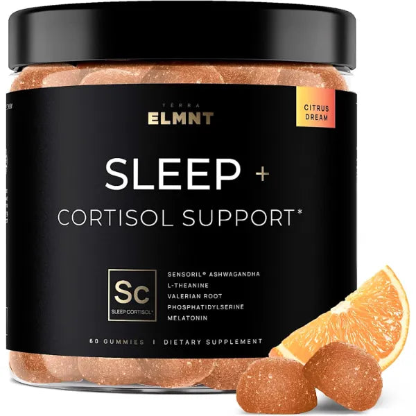 TERRA ELMNT 2,450mg Extra Strength Melatonin XR Sleep Gummies w. Slow Release Melatonin, Magnesium Theanine & Sensoril Ashwagandha - Time Release Melatonin Gummies Natural Sleep Aid for Adults Gomitas Para Dormir