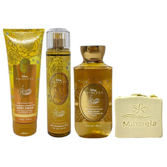 Bath & Body Works Limited Edition Princess Collection Belle Trio Gift Set - Body Cream, Fragrance Mist and Body Wash - with a Wild Jasmine Bar Soap - full Size