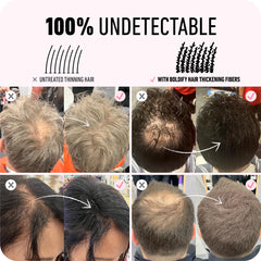 BOLDIFY Hair Fibers for Thinning Hair - 100% Undetectable Natural Formula (Medium Brown)