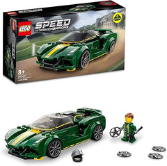 LEGO Speed Champions Lotus Evija Race Car Toy Model for Kids, Collectible Set with Racing Driver Minifigure 76907