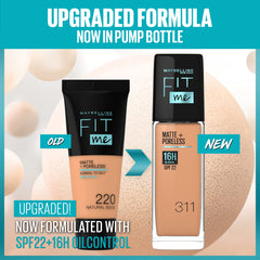 Maybelline New York New York Fit Me Matte & Poreless Foundation 16H Oil Control with SPF 22-121