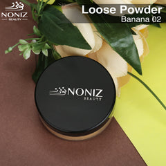NONIZ Finishing Loose Powder - Matte Finish - Oil Absorbing - Vegan Formula - Cruelty-free Makeup - Setting Powder (Banana 02)