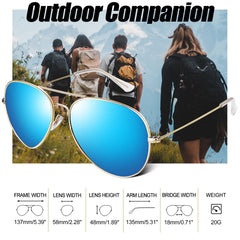 Joopin Polarized Aviation Sunglasses for Men Women Classic Sun Glasses for Driving Fishing with UV Protection