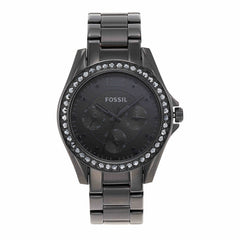 Fossil Women's Riley Stainless Steel Crystal-Accented Multifunction Quartz Watch, Riley Multifunction - ES2811