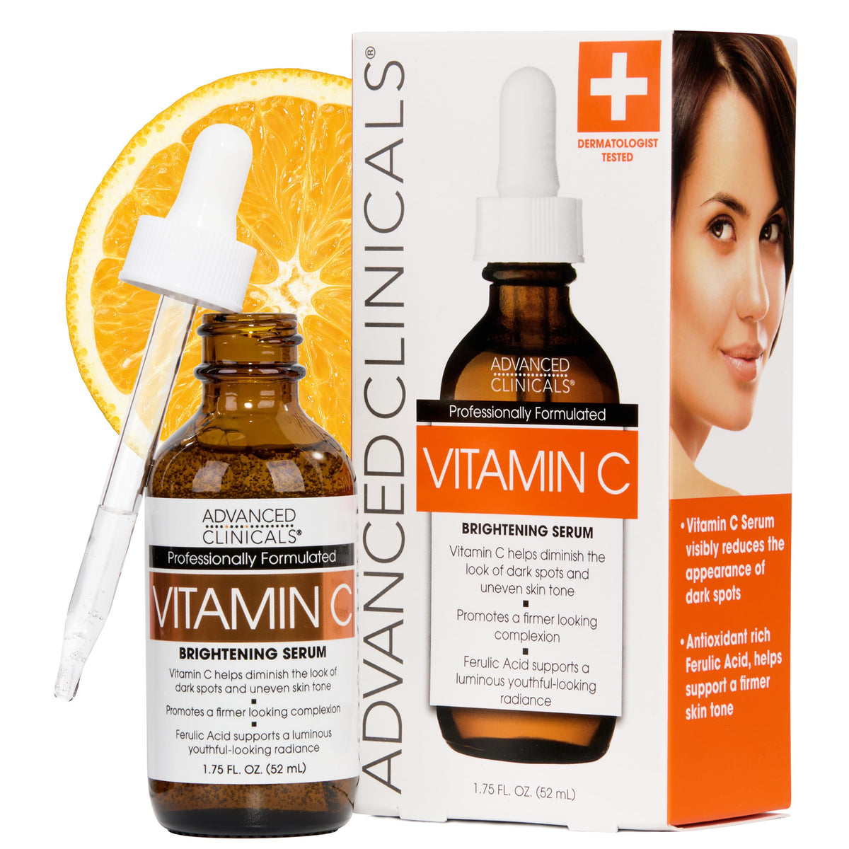 Advanced Clinicals Vitamin C Anti-Aging Serum for Dark Spots, Uneven Skin Tone, and Prominent Lines. 1.75 oz