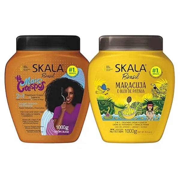 SKALA Maracujá Treatment Cream MaisCrespos Treatment Cream Set of 2  Hydrating Hair Masks for Coily & Textured Hair Softness & Shine Care