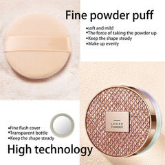 18g Oil Control Loose Powder, Lightweight Long Lasting Loose Powder for Women Girls, Face Powder & Finishing Powder Makeup for Light, Medium and Tan Skin Tones