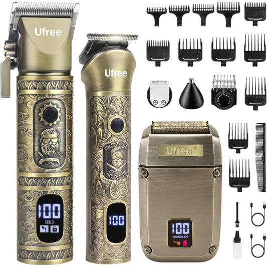 Ufree Beard Trimmer, Hair Clippers Mens Shaver Electric Razor, Hair Trimmer for Men Cordless Barber Clippers and Trimmers Set, Hair Cutting Kit for Men Grooming Gifts