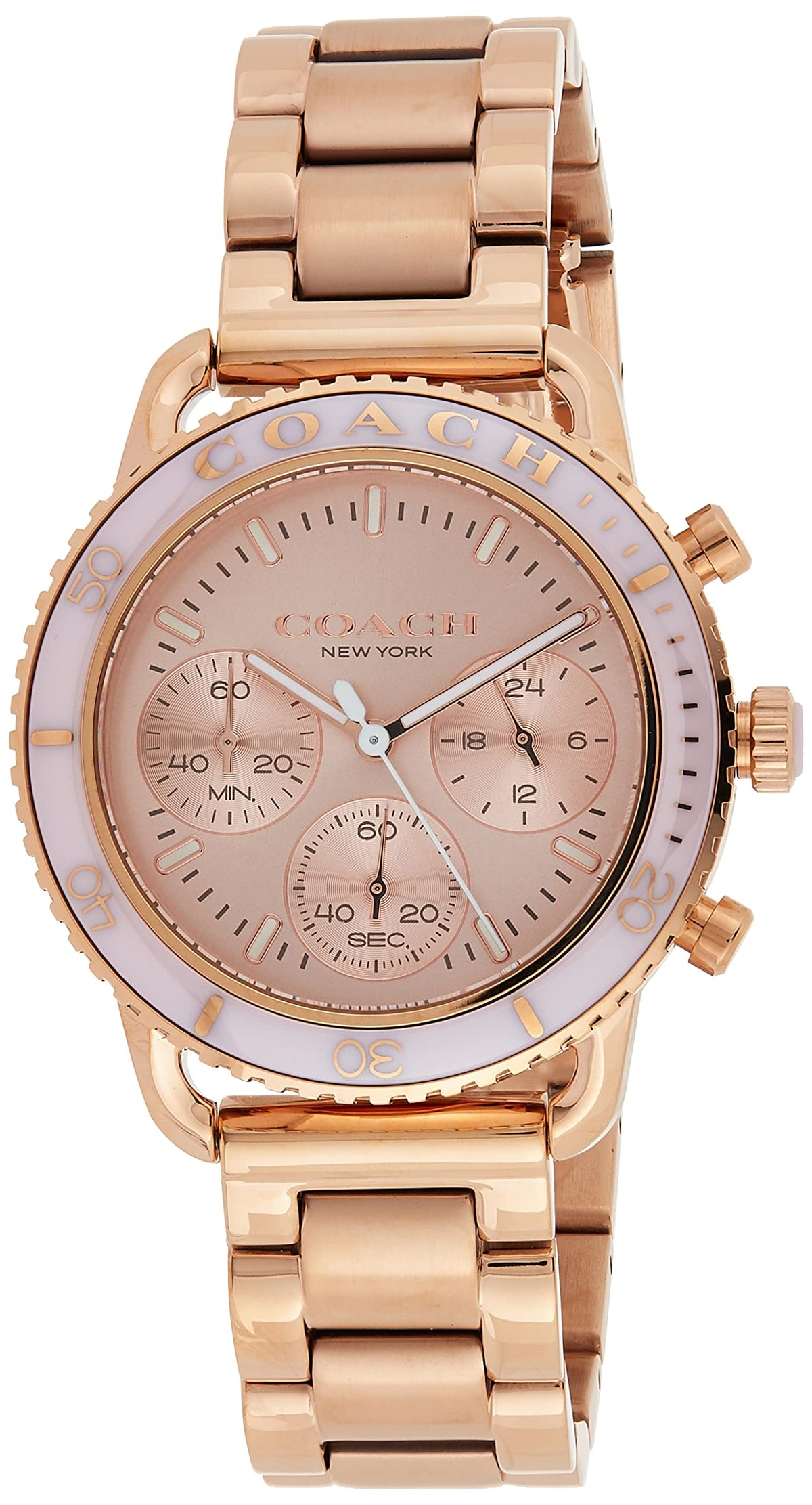 Coach CRUISER Men's Watch, Analog - Gold / Pink