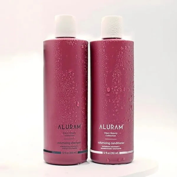 ALURAM Volumizing Shampoo & Conditioner, Non-Drying Gentle Cleanser Adds Body & Fullness for All Hair Types, 12 Fl Oz