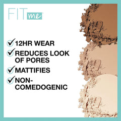 Maybelline New York Fit Me Matte & Poreless Powder, 120 Classic Ivory, 12 gm