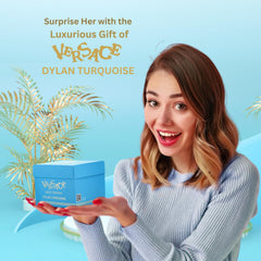 Versace Dylan Turquoise Womens Mini Perfume Trio Gift Set (5ml EDT Splash, 23ml Body Gel & 23ml Shower Gel)
