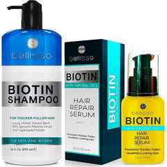 BELLISSO Biotin Shampoo and Biotin Hair Thickening Serum