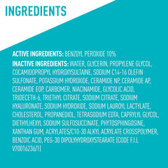 CeraVe Foaming Acne Face and Body Wash with Benzoyl Peroxide, Hyaluronic Acid, and Niacinamide - 5oz