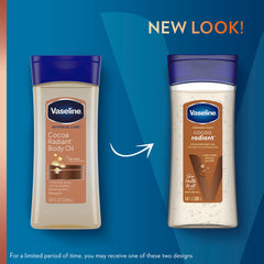 Vaseline Intensive Care Body Gel Oil Cocoa Radiant 6.8 oz, Pack of 3, Brown, 6.8 Ounce