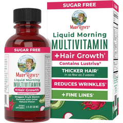 MARYRUTH'S Liquid Multivitamin + Hair Growth Travel Pack, 1 Fl Oz, 8 Pack | Biotin 10000mcg, Lustriva Hair Growth Supplement, Clinically Tested in Women for Thicker Hair & Facial Wrinkle, 18+