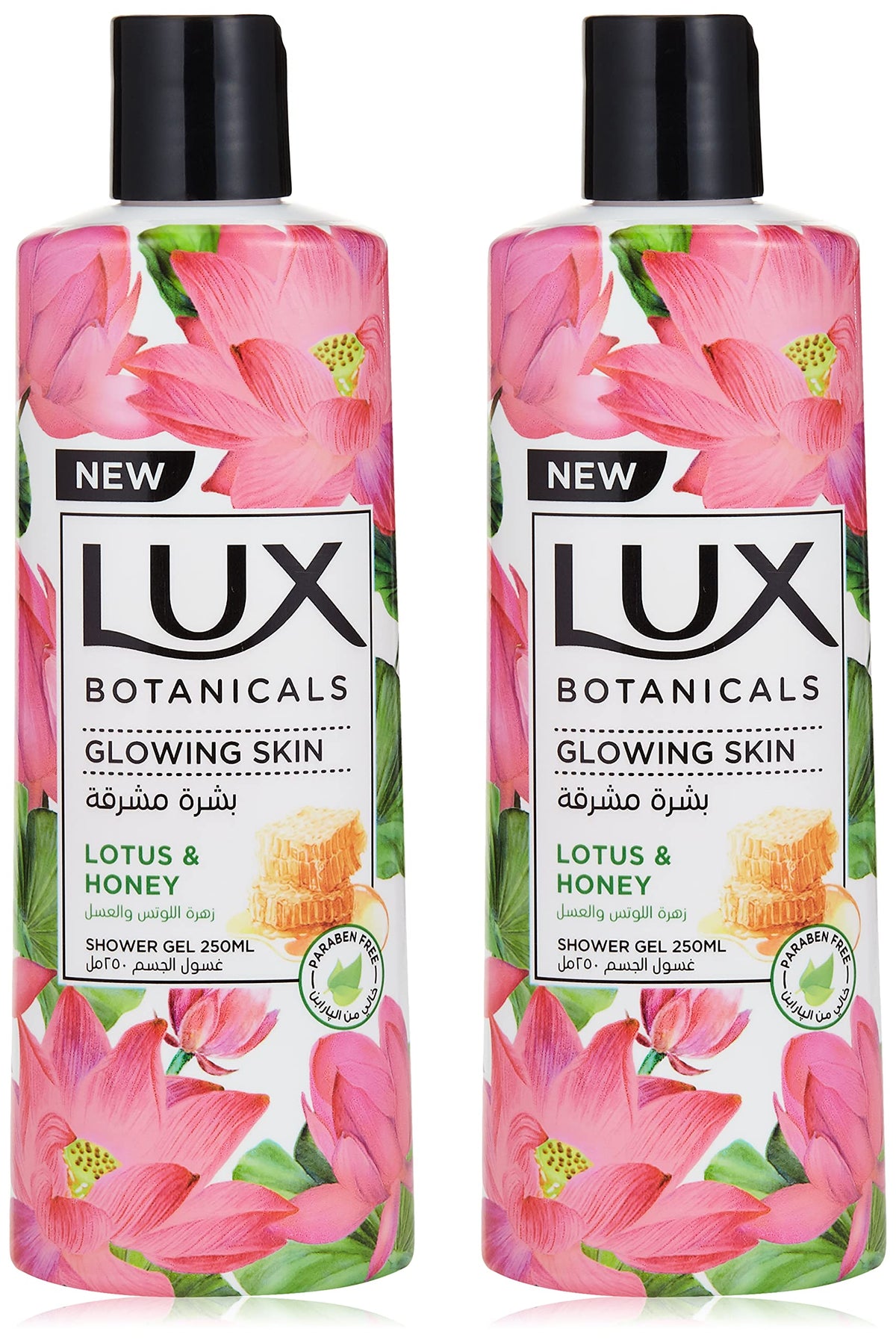 Lux Botanicals Glowing Skin Body Wash Lotus & Honey, 250ml - (Pack Of 2)