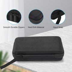 ProCase Hard Travel Tech Organizer Case Bag for Electronics Accessories Charger Cord Portable External Hard Drive USB Cables Power Bank SD Memory Cards Earphone Flash Drive -Black