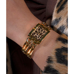 Guess MOD ID GW0807L2 Women's Watch Stainless Steel Gold, Gold-animal
