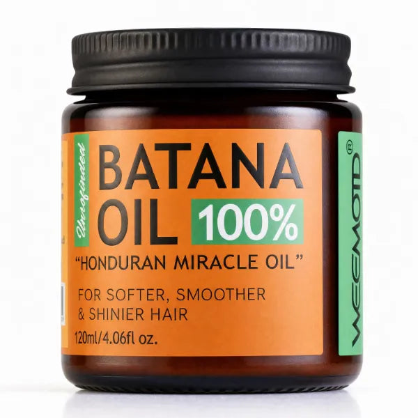 WEEMOTD 100% Raw Batana Oil for Hair, Unrefined Conditioning Scalp Oil from Honduras, Moisturizing Hair Mask, Adds Shine & Softness for Men & Women (4.06 Fl Oz, Bright Coffee)