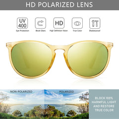 SUNGAIT Vintage Round Sunglasses for Women Men Classic Retro Designer Style