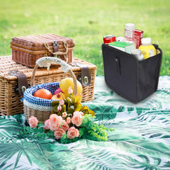 Power Tiger CAR ACCESSORIES PowerTiger Car Rubbish Bin Hanging Auto Trash Bag Litter Container Water Resistant Leak Proof Collapsible Garbage Organiser, 6.5Ltr Capacity Black