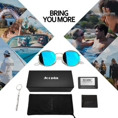 Joopin Polarized Semi Rimless Sunglasses Men Women, Classic Half Frame Sun Glasses UV400 Protection