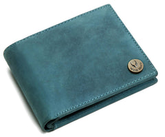 WildHorn® RFID Protected Genuine Leather Wallet & Gift Combo for Men - Blue Hunter