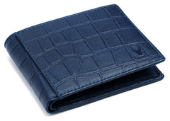 WildHorn Men Leather Wallet for Men Men's Wallet - BLUE CROCO