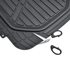 Amazon Basics 4-Piece All-Weather Protection Heavy Duty Rubber Floor Mats Set with Cargo Liner for Cars, SUVs, and Trucks，Black,Universal Trim to Fit