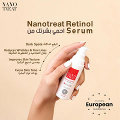 Nano Treat Retinol 2.5% Serum - Targets Signs of Aging & Dark Spots Helps Reduce Appearance of Fine Lines, Wrinkles & Dark Spots - Made by Liposomal Technology -30ml