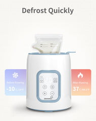 GROWNSY Bottle Warmer, 8-in-1 Fast Baby Milk Warmer with Timer for Breastmilk or Formula, Accurate Temperature Control, Multifunctional Baby Bottle Warmers for All Bottles- Blue