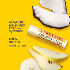 Burt's Bees 100% Natural Moisturizing Lip Balm, Coconut & Pear with Beeswax & Fruit Extracts - 2 Tubes