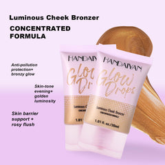 NALACAL Bronzer Tanning Foundation, Lightweight Full Coverage Bronzer Liquid Foundation Makeup, Waterproof Sweat-Proof Transfer-Proof, Natural Glow Matte Finish, All Skin Types (#02 Drak Bronzer)