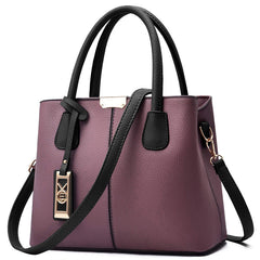 COCIFER Purses and Handbags for Women Shoulder Tote Bags Top Handle Satchel - Purple / Black