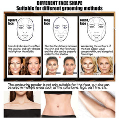 TERRIFI 8 Color Powder Contour Palette, Matte Contouring Makeup Kit, Contour and Highlighting Powder Foundation Palette, Light to Medium, Vegan & Cruelty-Free, Contour & Bronzer