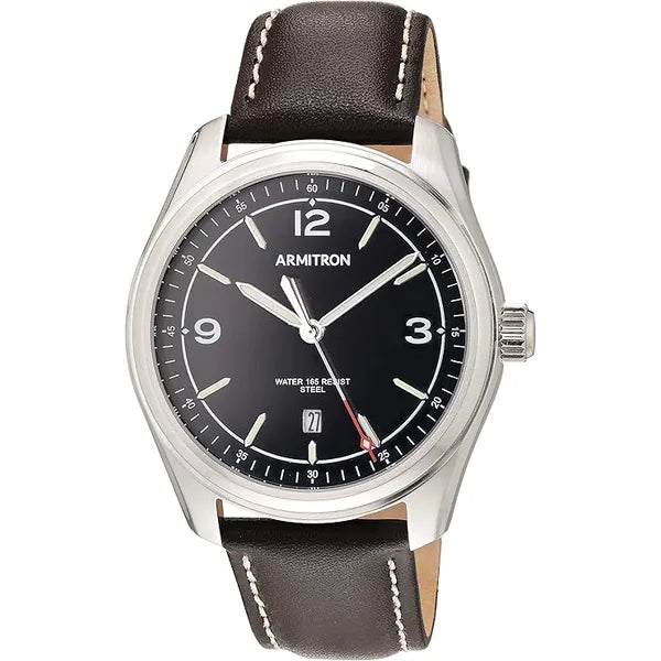 Armitron Men's Date Function Leather Strap Watch