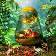 Dinosaur Terrarium Kit for Kids - Dino Kid Crafts with DIY Moon Lamp Kit - Birthday Gift for Boys Ages 4 5 6 7 8-12 Year Old - Arts and Crafts for Boy and Kids - Dinosaur Toys for Boys