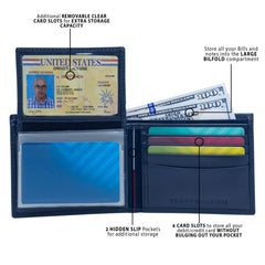 Tommy Hilfiger Wallet for Men - Navy Casual