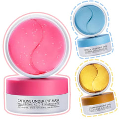 Enaskin Naturals Caffeine & Retinol & Niacinamide Under Eye Mask – 90 Pairs (3x 30 Pairs) | Collagen, Hyaluronic Acid, Niacinamide | Anti-Aging, Moisturizing & Brightening Eye Treatment
