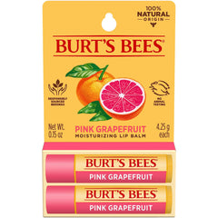 Burt's Bees Pink Grapefruit Moisturizing Lip Balm Twin Pack for Unisex - 2 x 0.15 oz